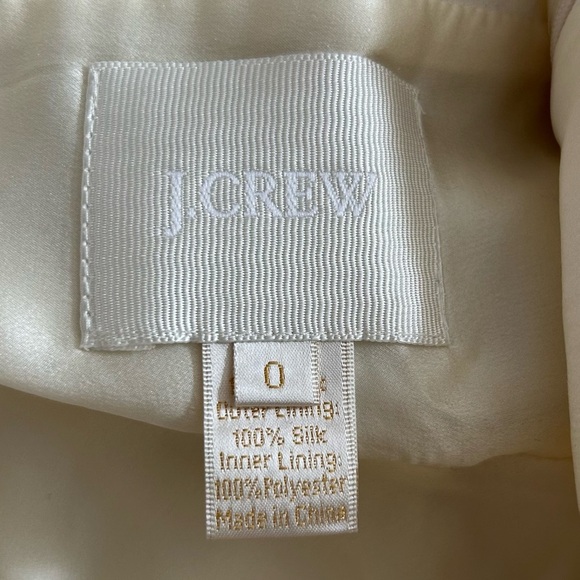 J.Crew Sophia Gown Silk In Silk Chiffon Ivory Size 0 - Picture 13 of 14